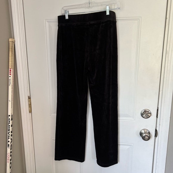 Talbots Black Velour Sweatpants S - Picture 2 of 3